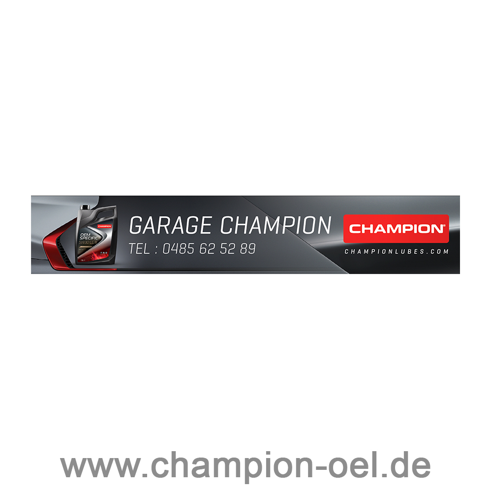CHAMPION® Außenschild personalisiert 73x400cm Stück