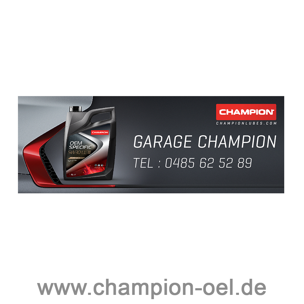 CHAMPION® Außenschild personalisiert 73x200cm Stück