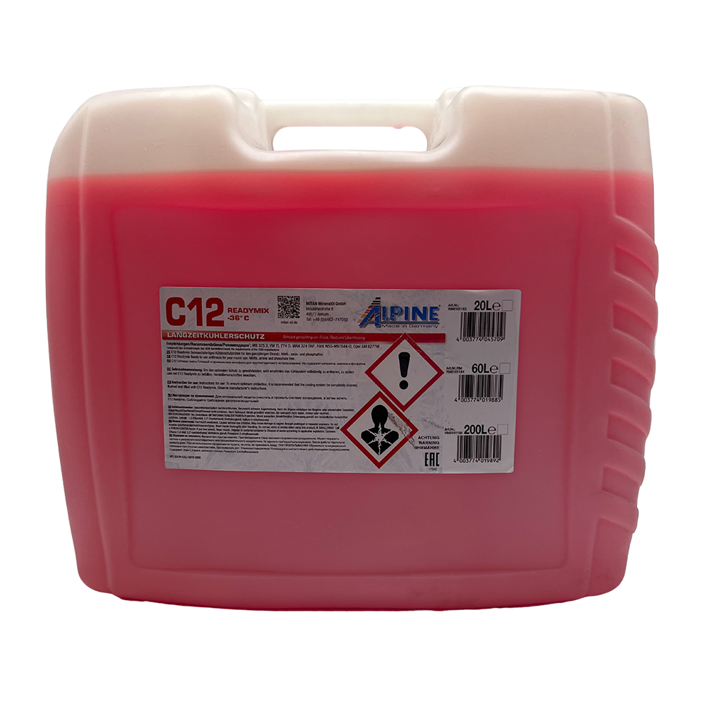 PR Readymix Kühlerfrostschutz C12 (rot) 20 Ltr. Kaniste PR Readymix Kühlerfrostschutz C12 (rot) 20 Ltr. Kaniste