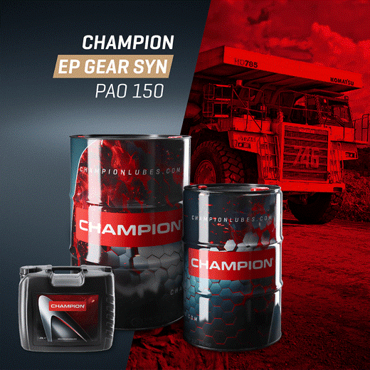 CHAMPION® erweitert Industrieportfolio: Neues EP GEAR SYN PAO 150 Getriebeöl